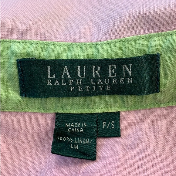 FINAL SALE!!RALPH LAUREN PINK/SPRING GREEN SHIRT - Picture 6 of 6